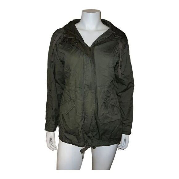 Sebby Jackets & Blazers - Sebby Juniors Olive Hooded Zippered Anorak Jacket Medium NWT